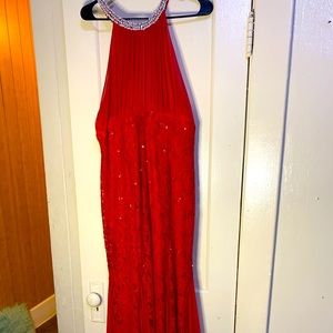 plus size Red ball gown